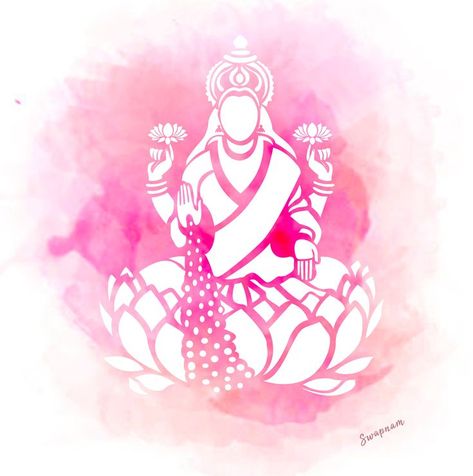 Lakshmi Mata... Lakshmi Mata, Maa Lakshmi, Ganesha Drawing, Flower Graphic Design, Lakshmi Images, Funny Iphone Wallpaper, Free Hand Rangoli Design, Vedic Art, Goddess Artwork