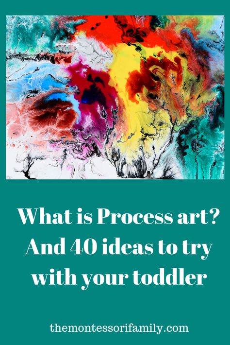 What is Process Art and 40 ideas to try with your toddler. Toddler Process Art Summer, Alphabet Process Art Preschool, Early Years Art Activities, Pre K Process Art, Process Art For Infants, Open Ended Art For Toddlers, Process Art Toddlers, Preschool Art Show Ideas, Toddler Process Art