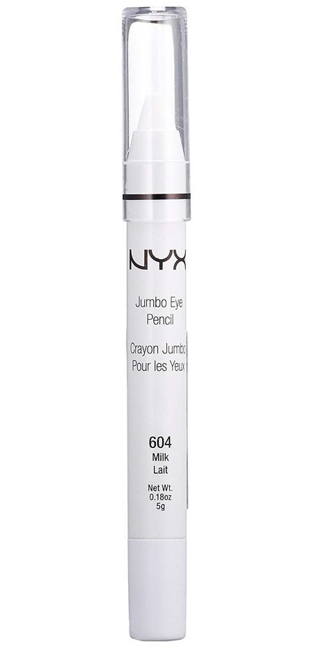 Nyc Jumbo Eye Pencil, Nyx Jumbo Eye Pencil Milk, Nyx Highlighter, Stick Eyeliner, Eye Pencil Makeup, Nyx Jumbo Eye Pencil, Jumbo Eye Pencil, White Eyeshadow, Eyeshadow Stick