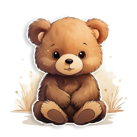 Photo flash card illustration of cute ca... | Premium Photo #Freepik #photo Cute Bear Pictures Cartoon, Cute Bear Images Cartoon, Bears Illustration Cute, Teddy Bear Cartoon Wallpaper, Cute Teddy Bear Illustration, Hallie Steinfeld, Teddy Bear Cartoon, Cute Cartoon Bear, Teddy Bear Images