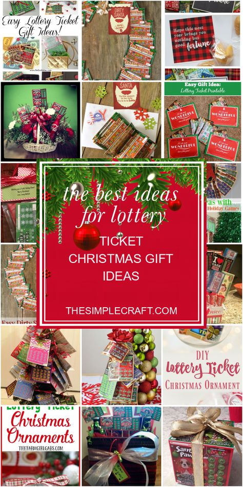 Lottery Ticket Christmas Gift, Lottery Ticket Tree, Lottery Ticket Gift, Holiday Baskets, Christmas Gifts For Teen Girls, Neighbor Christmas Gifts, Lottery Ticket, Christmas Gifts To Make, Creative Money Gifts