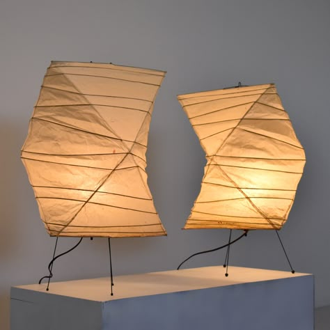 Listed on VNTG.com: Pair of early Isamu Noguchi 26N 'Akari' table lamps, 1970s | #vntg #vintage Noguchi Table Lamp, Akari Noguchi, Noguchi Lantern, Akari Noguchi Lamp, Akari Lamp Interior, Noguchi Lamp, Noguchi Table, Akari 1n Table Lamp, Isamu Noguchi