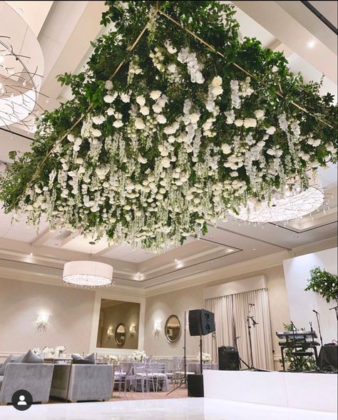 Ceiling Floral Arrangements, Flowers On Chandelier Wedding, Hanging Floral Arrangements Wedding, Floral Ceiling Installation Wedding, Ceiling Decoration Wedding, Ceiling Flower Installation, Event Ceiling Decor, Ceiling Wedding Decorations, Ceiling Flowers Wedding