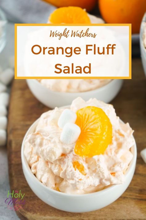 Ww Orange Fluff, Jello Cottage Cheese Salad, Orange Fluff Salad, Weight Watchers Cake, Orange Jello Salads, Jello With Fruit, Fluff Salad Recipes, Orange Fluff, Cottage Cheese Salad