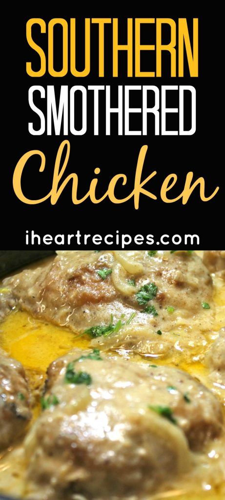 Southern Smothered Chicken | I Heart Recipes Southern Smothered Chicken, Smothered Chicken Recipe, Garlic Gravy, Smothered Chicken Recipes, Southern Chicken, I Heart Recipes, Smothered Chicken, Southern Recipes Soul Food, Southern Cooking