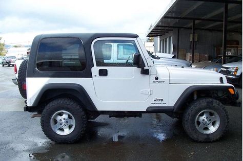 White Jeep, Cars Jeep, Dream Cars Jeep, Jeep Tj, Wrangler Tj, Jeep Wrangler Tj, Tyre Size, Jeep Wrangler, Motocross