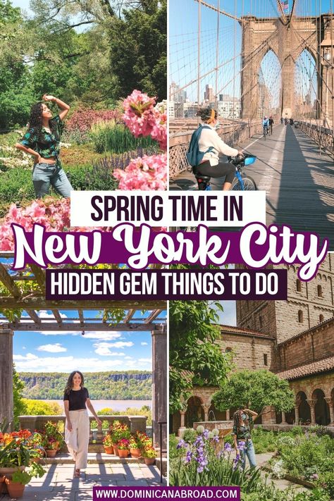 Spring Time in New York City Hidden Gem Things to do Nyc In Spring, New York In April, New York In May, New York City Spring, Spring In Nyc, New York Trip Planning, Spring Nyc, Spring New York, Travel New York