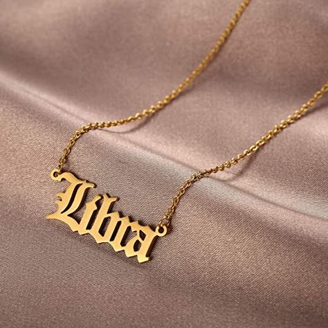 Luxury Gold Plated Zodiac Sign Necklace, Luxury Gold Zodiac Sign Necklace, 14k Gold Zodiac Sign Pendant Necklace, Beaded Starfish, Aquarius Necklace, Libra Necklace, Gold Zodiac Sign Pendant Necklaces, Gold Plated Zodiac Sign Pendant Jewelry, Astrology Libra