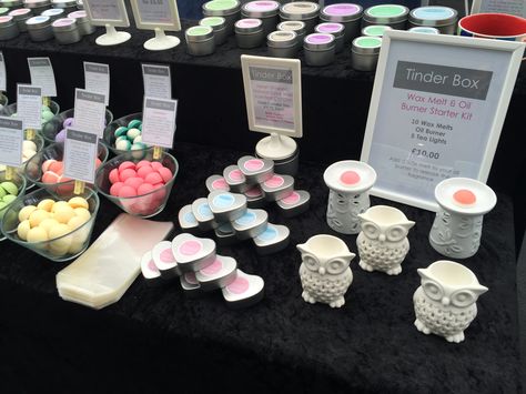 Make Do & Mend Craft Fair - Ageas Bowl, Southampton Wax Melt Stall Display Ideas, Wax Melt Craft Fair Display, Wax Melt Display, Candle Store Display, Craft Show Setup, Homemade Wax Melts, Wax Melt Packaging, Wax Melt Ideas, Soya Wax Candles