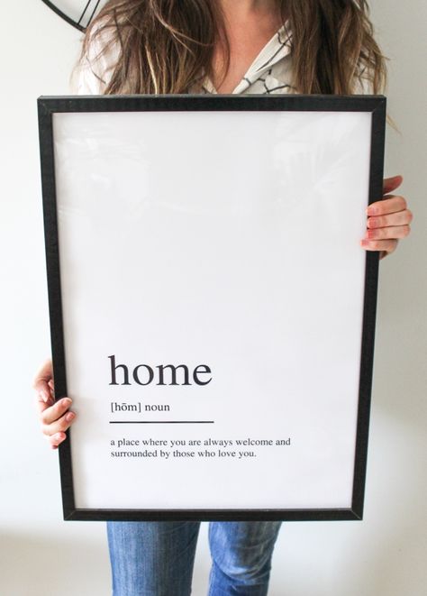 DIY Decor: Free Printable Home Graphic - Our Wandering Mind Home Definition, Craft Ideas For Beginners, Ice Cream Container, Christmas Paper Craft, Home Graphic, Craft Ideas For Kids, Diy Artwork, Modern Crafts, Architectural Prints