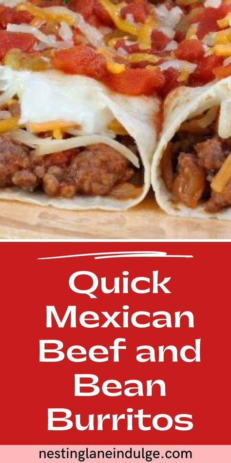 Beef And Bean Burritos, Bean Burritos Recipe, Bean Burritos, Mexican Beef, Burritos Recipe, Lunch Recipe, Freezer Meal, Refried Beans, Burritos