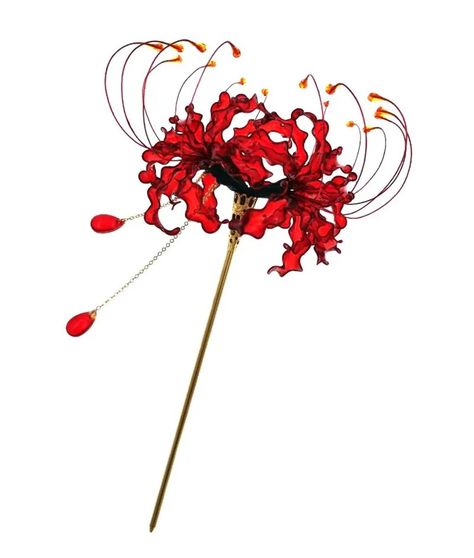 Red Spider Lily Hairpin, Lycoris Radiata, Japanese Hair Pins Sticks, Traditional Chinese Hairpin, Kimono Hair, Japanese Chrysanthemum, Flower Hairpin, Pink Japanese Hairpin, Ancient Chinese Hairpin