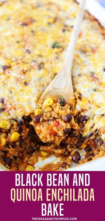 Quinoa Enchilada Bake, Quinoa Enchilada, Black Bean And Quinoa, Pollo Teriyaki, Enchilada Bake, Clean Eating Recipes For Dinner, Clean Eating Dinner, Healing Foods, God Mat