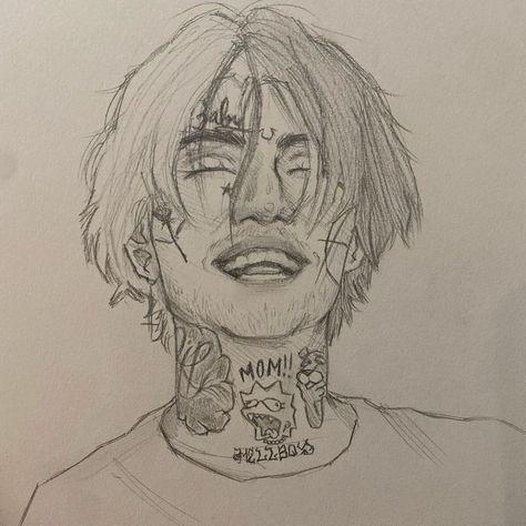 Lil Peep Coloring Page, Lil Peep Drawing Easy, Lil Peep Drawing, Peep Drawing, Birthday Paintings, Tupac Art, Easy Graffiti Drawings, Name Drawings, Lil Peep Hellboy