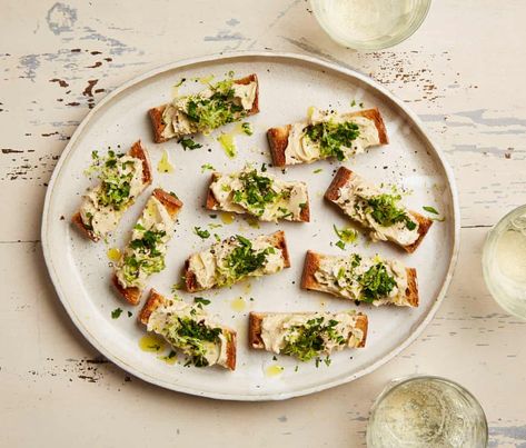 Christmas snacks: Yotam Ottolenghi’s festive party-food recipes | Christmas food and drink 2019 | The Guardian Anchovy Crostini, Roast Celeriac, Yotam Ottolenghi Recipes, Ottolenghi Recipes, Ginger Nut, Yotam Ottolenghi, Party Appetizers, Lentil Recipes, Tasty Bites