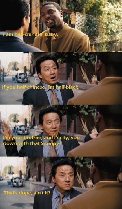 Rush Hour! Great, great movie haha Rush Hour Funny, Rush Hour 3, Jackie Chan Movies, Chris Tucker, Movie Time, Rush Hour, Jackie Chan, Tv Quotes, Funny Movies