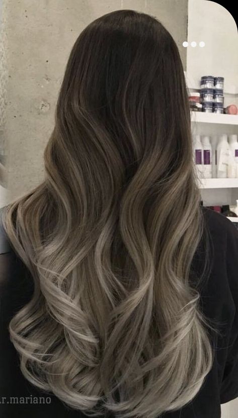 Ash Brown Ombre Straight Hair, Beige Hair Balayage, Blonde Balayage Black Hair, Dark Beige Hair, Minnie Mouse Bedroom Ideas, Dark Hair Inspiration, Hair Care Routine Daily, Minnie Mouse Bedroom, Balayage Hair Ash