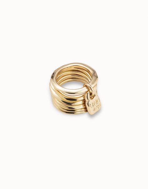 Ring Prisionero | UNOde50 Multi Ring, Mini Charm, Charm Rings, Original Bags, Dream Jewelry, Individual Style, Handmade Natural, Gold Jewelry, Hair Hair