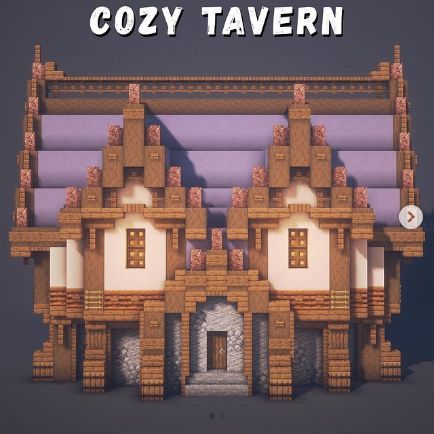 Cozy Tavern, Case Minecraft, Minecraft Decoration, Minecraft Mansion, Minecraft Structures, Minecraft Interior Design, Minecraft House Plans, Bangunan Minecraft, Minecraft Cottage