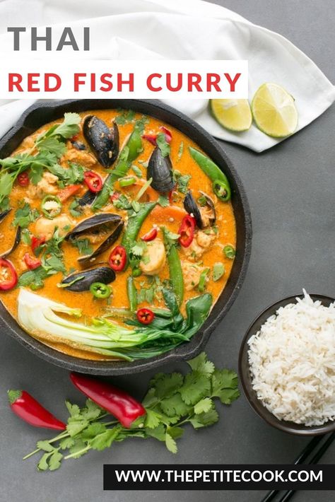 Thai Fish Recipe, Thai Fish Curry, Thai Fish, Fish Curry Recipe, Red Thai, Spicy Thai, Fish Curry, Quick Meal, Thai Curry