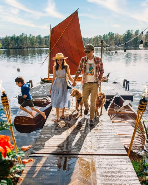 Splash into Summer - Classy Girls Wear Pearls New England Spring, Summer In The Country, England Spring, Sailing Aesthetic, Rhode Island History, Nantucket Cottage, Cabin Lake House, Lake Aesthetic, Plaid Skirt Outfit