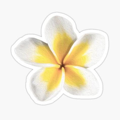 Plumeria Sticker  laurcich Shop | Redbubble Flores Plumeria, Sticker Design Inspiration, Preppy Stickers, Stickers Design, Flower Stickers, Scrapbook Stickers Printable, Trendy Halloween, Personalized Stickers, Halloween Fall