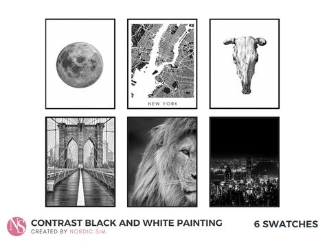 Sims 4 Cc Black And White Paintings, Ts4 Cc Wall Paint, The Sims 4 Cc Wall Art, Ts4 Paintings Cc, Sims 4 Cc Frames, Sims 4 Cc Furniture The Sims Resource, The Sims Resource Furniture, Sims 4 Cc Paintings Decor, Sims 4 Pictures Cc