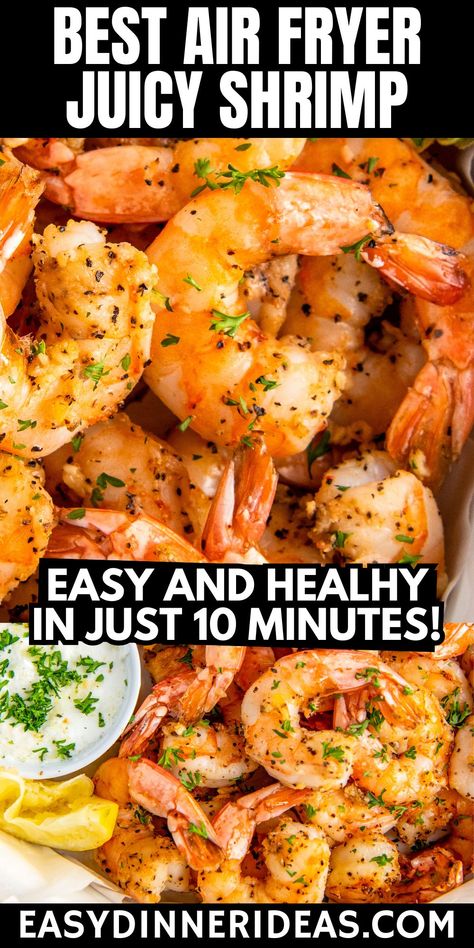 Air Fryer Shrimp Air Fryer Fish And Shrimp Recipes, Best Air Fryer Shrimp Recipes, Best Air Fryer Shrimp, Healthy Crockpot Shrimp Recipes, Air Fryer Bbq Shrimp, Shrimp Skewers In Air Fryer, Shrimp Recipes In Air Fryer, Air Fryer Shrimp And Veggies, Healthy Dinner Recipes For Family Easy Air Fryer