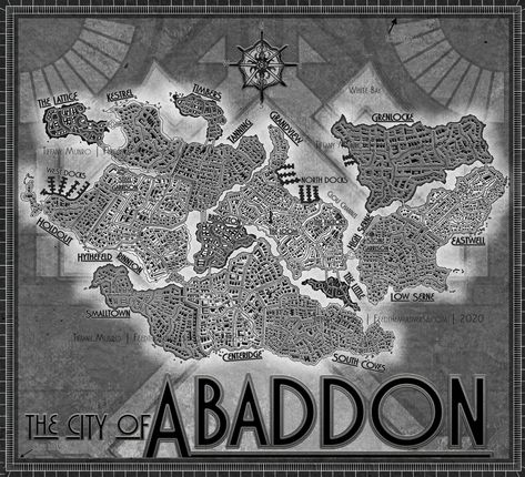 City of Abaddon - Blades in the Dark setting map, Tiffany Munro on ArtStation at https://www.artstation.com/artwork/AqaQKm Blades In The Dark Map, Filler Images, Dark Architecture, Blades In The Dark, Dark Setting, Dnd Character Sheet, Fantasy City Map, Battle Map, Dnd Maps