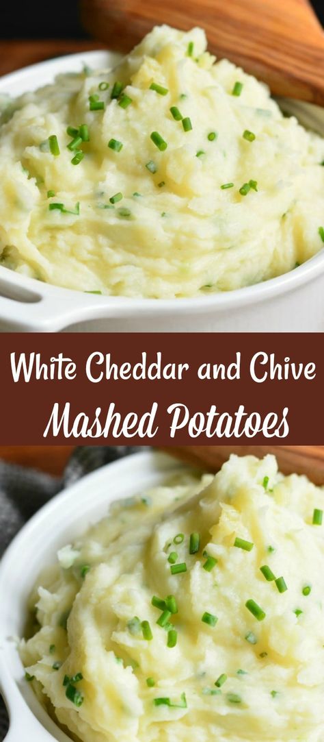 Wedding Mashed Potatoes, White Cheddar Cheese Recipes, Recipes With White Cheddar Cheese, Cheddar Cheese Mashed Potatoes, Sharp White Cheddar Recipes, Special Mashed Potatoes, Sour Cream And Chive Mashed Potatoes, Aged Cheddar Recipes, Flavored Mashed Potatoes Recipe