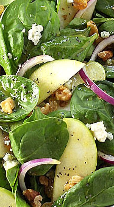 Apple Poppyseed Salad, Apple Spinach Salad, Apple Celery Salad, Spinach Apple Salad, Vegetable Salads, Sweet Dressing, Celery Salad, Poppyseed Dressing, Spinach Salad Recipes