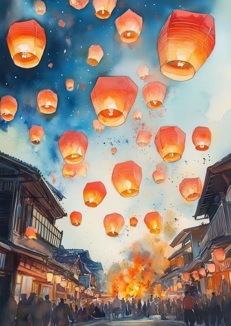 Stunning Lantern Festival Wall Art Canvas Print in Watercolor Style Inspired by Claude Monet for Elegant Home Decor by CustomCanvasCurators 🎨 Just got my hands on this stunning canvas print capturing the magical vibes of a lantern festival! The vibrant colors and dreamy brushstrokes bring a touch of elegance to my space. Perfect for sparking conversations and adding that artistic flair. A must-have for all art lovers and anyone looking to embrace cultural beauty. Plus, it makes a thoughtful... Lantern Art, Blue Backdrop, Lantern Festival, Blue Backdrops, Elegant Home, Red And Orange, Dining Areas, Ap Art, Elegant Home Decor