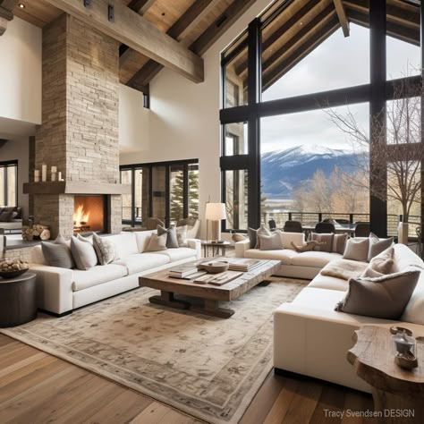 Modern Rustic Living Room Ideas, Rustic Living Room Ideas, Aesthetic Interior Design, Modern Rustic Living Room, Mountain Modern, Design Apartment, Inviting Home, Ideas Living Room, Rustic Living