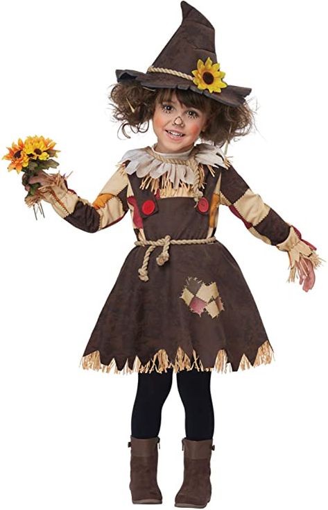 Scarecrow Dress, Diy Scarecrow Costume, Diy Fantasia, Scary Scarecrow, Meme Costume, Diy Scarecrow, Halloween Costume Toddler Girl, Toddler Girl Halloween, Scarecrow Costume