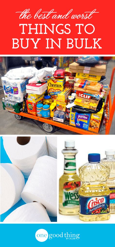 Is buying in bulk the best saving option? Not always. It depends on what you're buying. Check out this list of what you SHOULD and SHOULDN'T buy in bulk. Things To Buy In Bulk, Survival Food Storage, Emergency Preparedness Food, Bulk Shopping, Best Things To Buy, Emergency Food Storage, Buying In Bulk, Emergency Preparation, Bulk Food