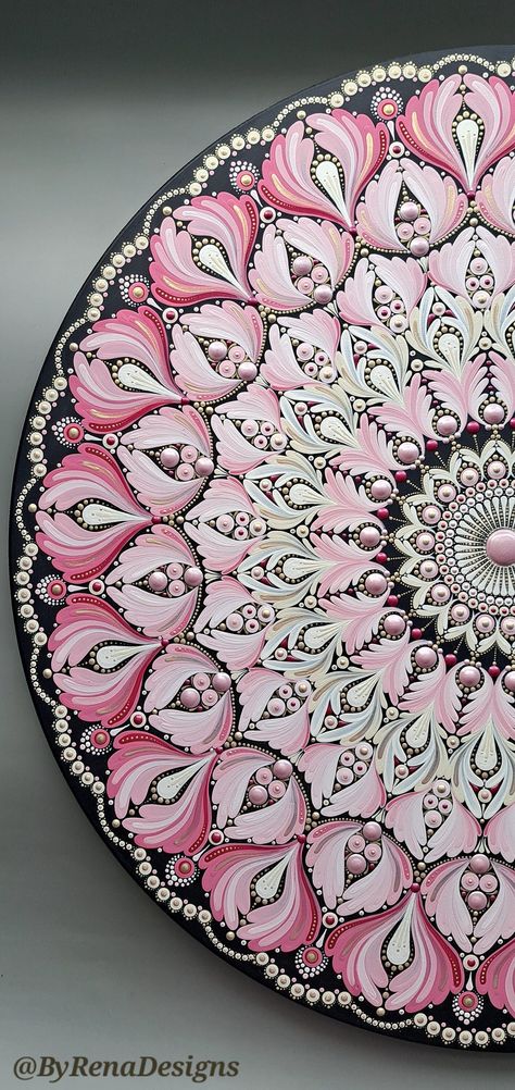 EYECANDY 60 Cm Mandala Painting - Etsy Dot Mandala Painting, Pink Mandala, Loads Of Love, Space Wall Art, Dot Mandala, Mandala Dots, Mandala Painting, Meditation Room, Yoga Studio