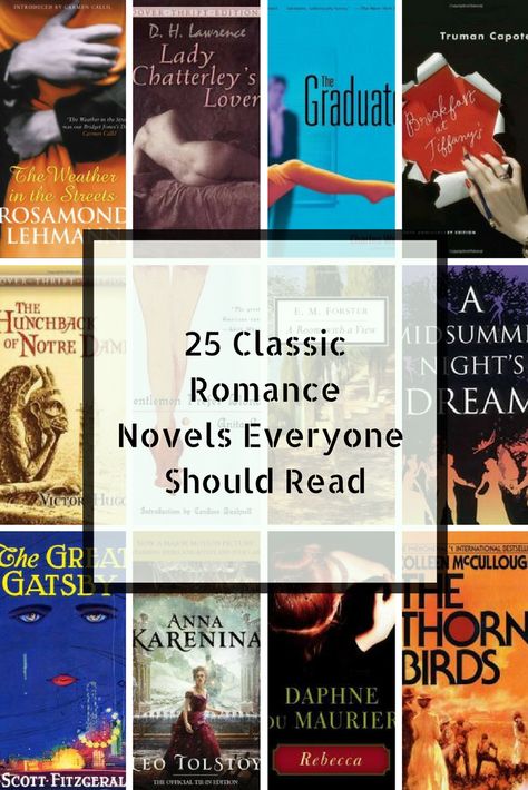 Here are our top 25 classic romance novel recommendations. These are the romance books that we believe are worth reading and are classic books that have often been turned into romance movies. #romancereads #romancenovels #readinglist via @tbookjunkie Classic Romance Books, Classic Romance Novels, Classical Novels, Best Romantic Books, Johanna Lindsey, Old Romance, Romance Books To Read, Romantic Reads, Writing Romance Novels