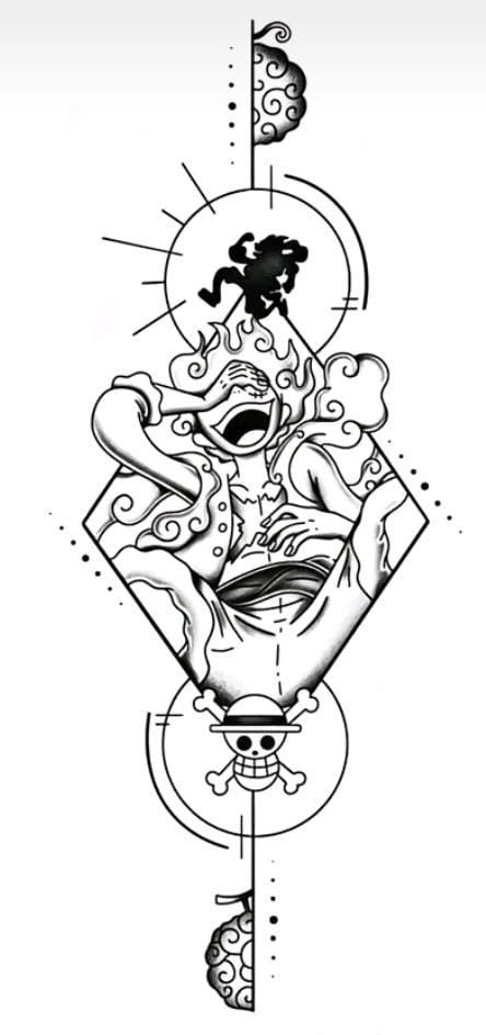 Cool One Piece Tattoos, Luffy Face Tattoo, One Piece Manga Tattoo Ideas, Seven Deadly Sins Tattoo Design, Luffy Straw Hat Tattoo, One Piece Zoro Tattoo Design, One Piece Anime Black And White, One Piece Forearm Tattoo, One Piece Compass Tattoo