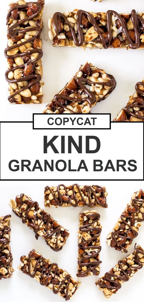 Diy Granola Bars, Homemade Kind Bars, Granola Bars Recipe, Chocolate Granola Bars, Dark Chocolate Sea Salt, Chef Savvy, Healthy Snack Bars, Healthy Snacks To Buy, Healthy Granola Bars