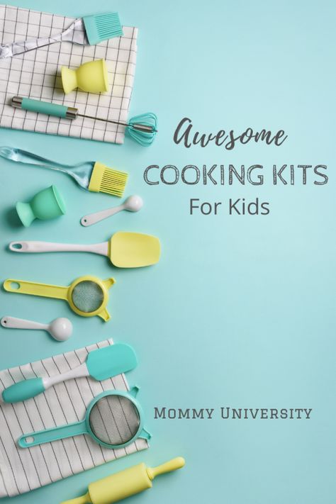 Awesome Cooking Kits for Kids | Mommy University Cooking Kits For Kids, Grandchildren Activities, Kids Cooking Set, Kids Baking Kit, Cooking With Toddlers, Cooking Box, Baking Kits, Cooking Theme, Cooking Kit