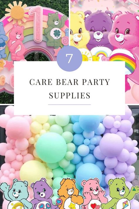 Are you ready to make your celebration the most cuddly, huggable, and all-around perfect Care Bear party ever? With these 7 must-have supplies, you’ll have everything you need for a truly magical event! So get ready for an ultimate celebration that will be remembered forever. Care Bears Party, Care Bears Birthday Party, Care Bear Party, Care Bear Birthday, Bear Baby Shower Theme, 5th Birthday Party Ideas, Baby Shower Deco, Girl Birthday Themes, Birthday Party Tables