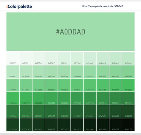 Hex Color Code #a0ddad | Pantone 13-0117 Tpx Green Ash color information | Hsl | Rgb | Pantone Pantone Color Book, Space Information, Color Palette From Image, Pantone Color Chart, Hexadecimal Color, Hex Color, Beige Color Palette, Hex Color Palette, Color Palette Challenge