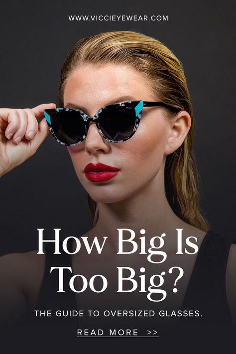 Oversized glasses are having their moment. The oversized sunglasses trend has taken over the world, but it's not just about how they look on your face—it's also about how they make you feel. If you don't have a traditional face shape or have been struggling to find frames that fit your style, then oversized glasses will be right up your alley. Here are some tips for finding the right pair of oversized glasses: Head to our blog to read more. Best eyewear | Miami eyewear | revolutionary eyewear | Big Glasses Frames, Oversized Glasses Frames, Sunglasses Trend, Big Glasses, Oversized Glasses, Taking Over The World, Trending Sunglasses, Cat Eye Frames, Oversized Sunglasses