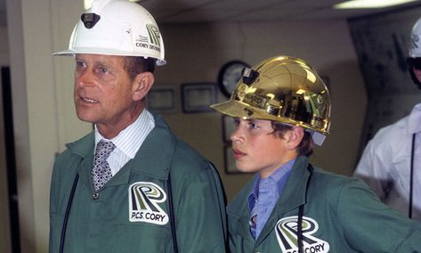 Philip has been heavily involved in all of his children’s lives. Here he is spending quality time with a young Prince Edward at a mine in Canada in 1976. The Crown Season 3, Trooping Of The Colour, The Crown Season, Lady Louise Windsor, Polo Match, Fathers Day Photo, Charles And Diana, Becoming A Father, Young Prince