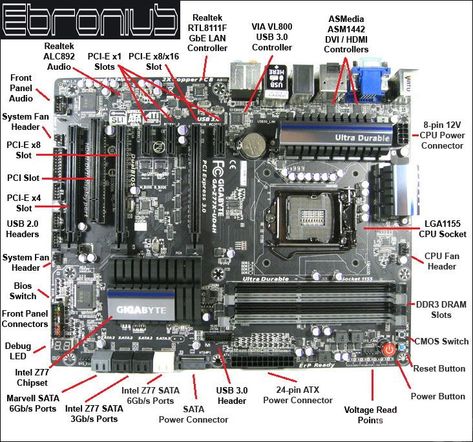 Motherboard Parts Name, Computer Parts Name, Wojskowy Humor, Diy Pc, Basic Computer Programming, Computer Science Programming, Computer Maintenance, Computer Lessons, Learn Computer Science