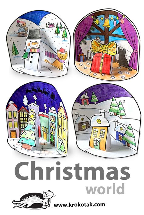 Diorama Kids, Christmas Art Projects, Christmas World, Christmas Arts And Crafts, Christmas School, Christmas Classroom, Winter Crafts, Holiday Activities, Christmas Crafts For Kids