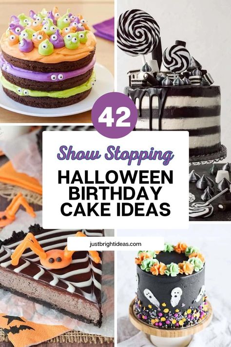 Planning a Halloween birthday? Check out these easy DIY cake ideas that are perfect for a spooky celebration! From creepy decorations to fun and festive designs, these Halloween party cake ideas are sure to thrill your guests. 🎉👻 #HalloweenBirthday #CakeGoals Nerdy Birthday Cakes, Cool Halloween Birthday Cakes, Easy Halloween Cake Decorating Ideas, Small Halloween Cakes, Chocolate Halloween Cake, Smash Cake Halloween, Halloween Drip Cake, Halloween Decorated Cakes, October Birthday Cake Ideas