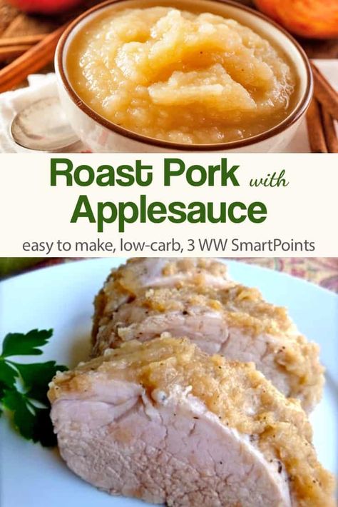 A simple, moist, delicious & Weight Watchers Friendly way to prepare roast pork loin that is quick & easy enough for a busy weeknight - only 3 WW Freestyle SmartPoints! #simplenourishedliving #weightwatchers #ww #wwfamily #wwsisterhood #smartpoints #wwfreestyle #wwsmartpoints #easyhealthyrecipes #beyondthescale #becauseitworks Purple Recipes, Baked Pork Loin, Roast Pork Loin, Pork Loin Roast Recipes, Ww Food, Pork Roast Recipes, Pork Loin Recipes, Ww Freestyle, Roast Pork