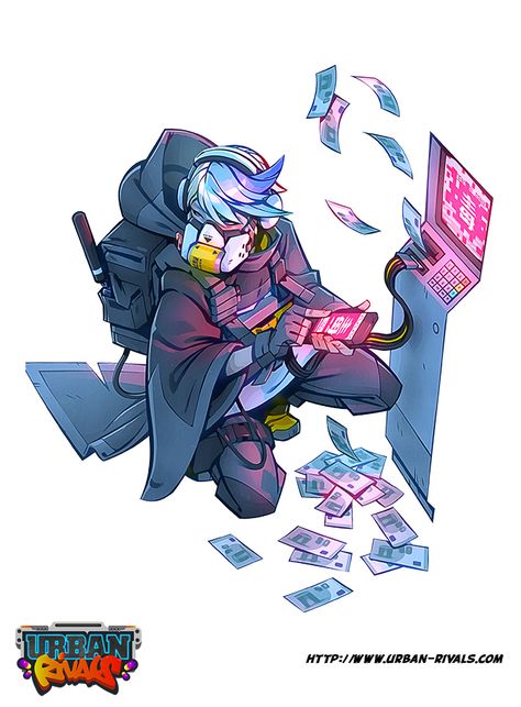 Sifi Characters Design, Cyberpunk Scientist, Hacker Character Design, Netrunner Art, Cyberpunk Oc Art, Cyberpunk Fits, Cyberpunk Netrunner, Blue White Color Scheme, Board Game Project