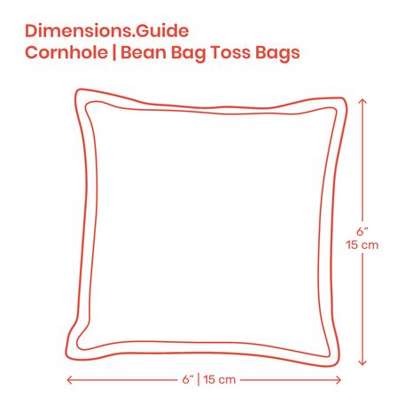 Cornhole bags, or bean bags, are 6”x6” | 15x15 cm fabric bags that an inner fill of corn kernels (traditional) or beads of plastic resin. Because the bags must be thrown, the weight of these bags is regulated to a range of 15.5-16.5 oz | 440-470 g.  Downloads online Corn Hole Bags Diy How To Make, How To Make Cornhole Bags, Corn Hole Bags Diy, Cornhole Bags Diy, Diy Cornhole Bags, Corn Hole Plans, Corn Hole Bean Bags, Corn Hole Bags, Regulation Cornhole Bags